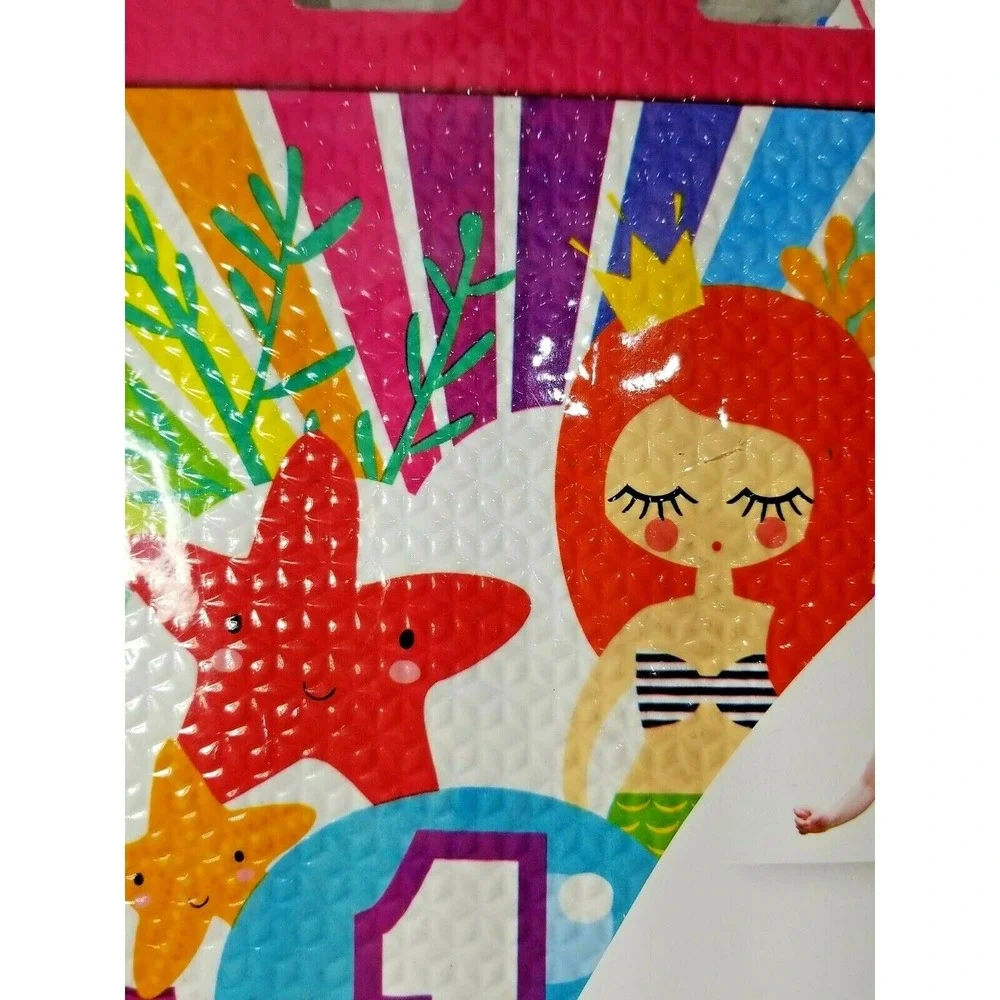 Rainbow Dreams Hopscotch Play Mat Kids 8 Piece Interlocking Foam Mermaid Unicorn